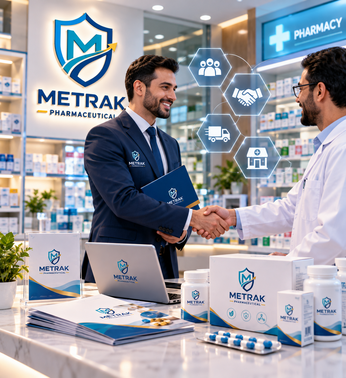 الشراكات الصيدلانية والتجارية